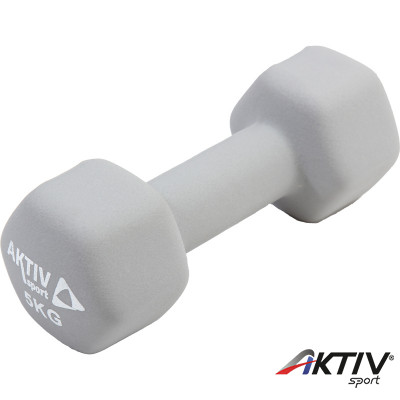 Súlyzó neoprén Aktivsport 5 kg szürke
