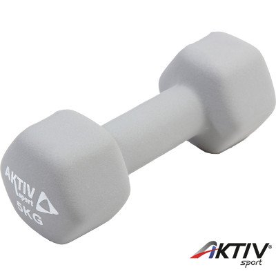 Súlyzó neoprén Aktivsport 5 kg szürke