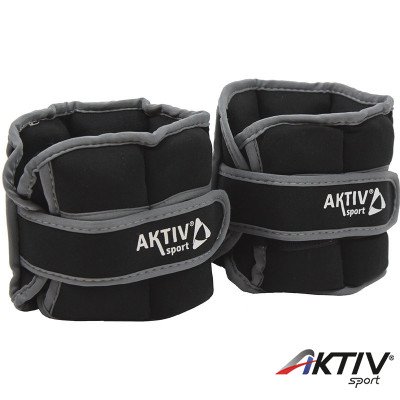 Csukló- és bokasúly Aktivsport 2x2 kg fekete-szürke, állítható