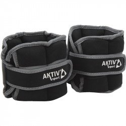 Csukló- és bokasúly Aktivsport 2x2 kg fekete-szürke, állítható BLACK WEEK Aktivsport