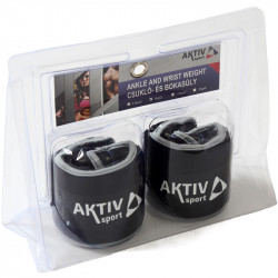 Csukló- és bokasúly Aktivsport 2x1 kg fekete-szürke Aktivsport® termékek Aktivsport