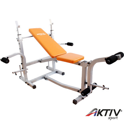 Aktivsport Fekvenyomópad lábgéppel, tárogatóval