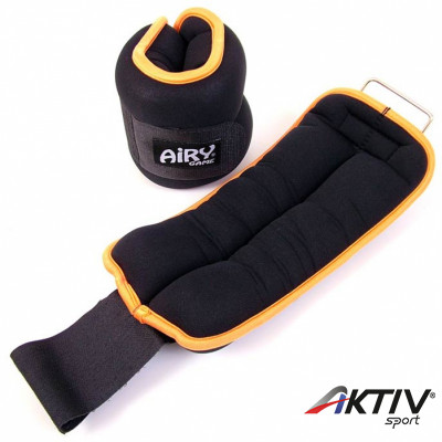 Aktivsport Neoprén csukló- és bokasúly 2x1 kg fekete/narancssárga