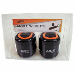 Aktivsport Neoprén csukló- és bokasúly 2x1 kg fekete/narancssárga