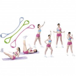 Zselés gumikötél fogantyúval könnyű rózsaszín Fitness Spartan