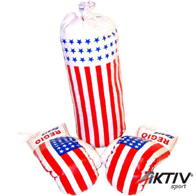 Boksz szett amerikai zászló mintás