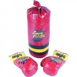 Gyermek boksz szett Super Fighter piros Sportszer