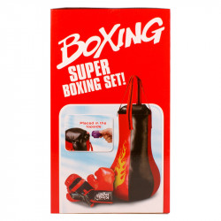 Bokszzsák és bokszkesztyű szett hanggal Sportszer