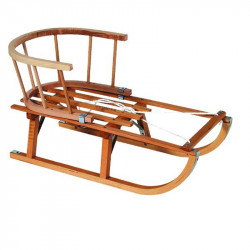 Fa szánkó karfával és kötéllel 75 cm