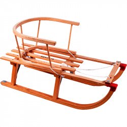 Fa szánkó karfával és kötéllel 75 cm Játék