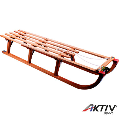 Fa szánkó kötéllel 125 cm