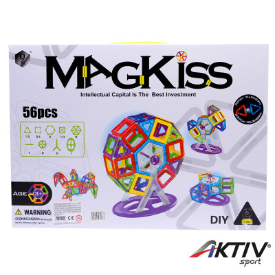 56 darabos mágneses építőjáték