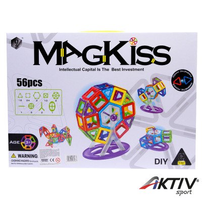 56 darabos mágneses építőjáték