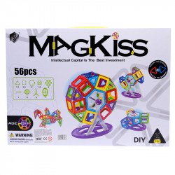 56 darabos mágneses építőjáték Játék