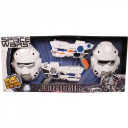 Villogó lézerpisztoly és űrmaszk Fegyverek