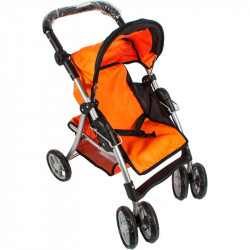 Kosaras játék babakocsi lábtartóval narancssárga Játék