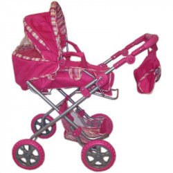 Babakocsi mély táskás pink