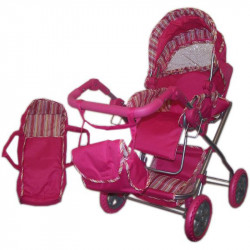 Babakocsi mély táskás pink