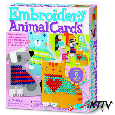 Himzés suli 4M állatos kártyalapok