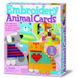 Himzés suli 4M állatos kártyalapok Kreatív készletek 4M