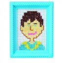 Keresztszemes hímzés mini portrék 4M