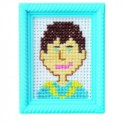 Keresztszemes hímzés mini portrék 4M