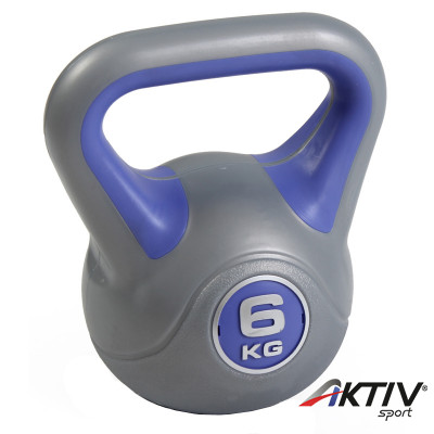 Aktivsport kettlebell 6 kg műanyag bevonattal