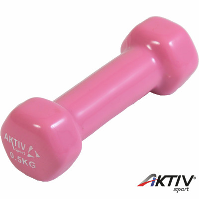 Kézisúlyzó vinyl Aktivsport 0,5 kg fekete