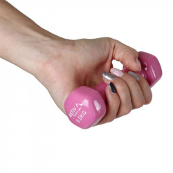 Kézisúlyzó vinyl Aktivsport 0,5 kg fekete