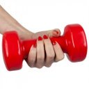 Kézisúlyzó vinyl Aktivsport 3 kg piros