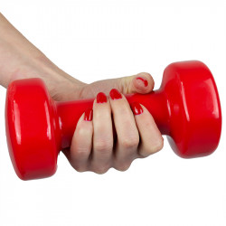Kézisúlyzó vinyl Aktivsport 3 kg piros