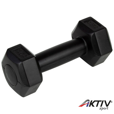 Kézisúlyzó cementes Aktivsport 0,5 kg fekete