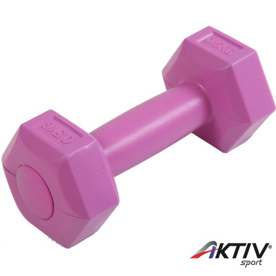 Kézisúlyzó cementes Aktivsport 0,5 kg fekete