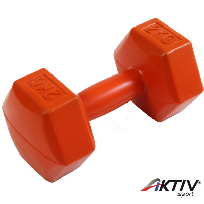 Kézisúlyzó cementes Aktivsport 2 kg narancs
