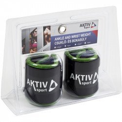 Csukló- és bokasúly Aktivsport 2x1 kg fekete-zöld BLACK WEEK Aktivsport