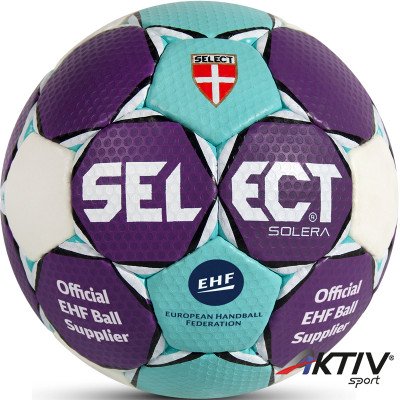Kézilabda Select Solera EHF lila-kék-fehér méret: 1