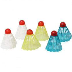 Tollaslabda szett műanyag 6 db színes Tollaslabda