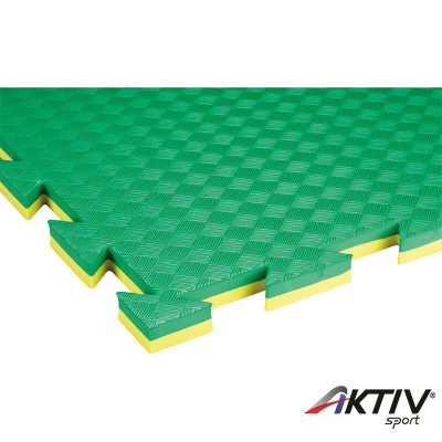 Puzzle szőnyeg Trendy Double Standard 100x100x2 cm zöld-sárga