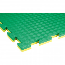 Puzzle szőnyeg Trendy Double Standard 100x100x2 cm zöld-sárga Sportszer Trendy