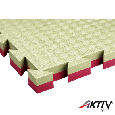 Puzzle szőnyeg Trendy Double Competition Judo 100x100x4 cm zöld-piros