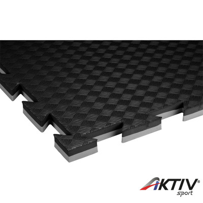 Puzzle szőnyeg Trendy Double Standard 100x100x2 cm szürke-fekete