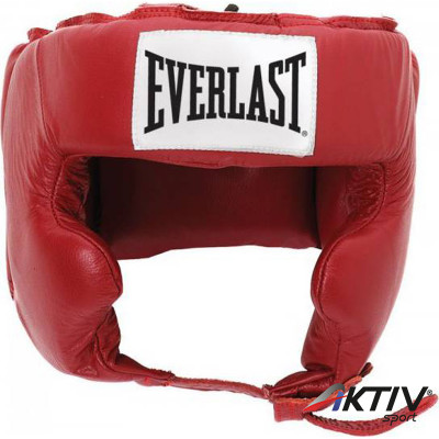 Bőr arcvédős fejvédő Everlast piros