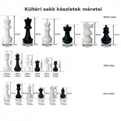 Kültéri sakk készlet 31 cm