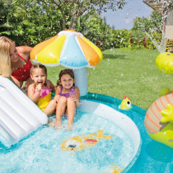 Gyermek játszómedence Intex krokis csúszdával