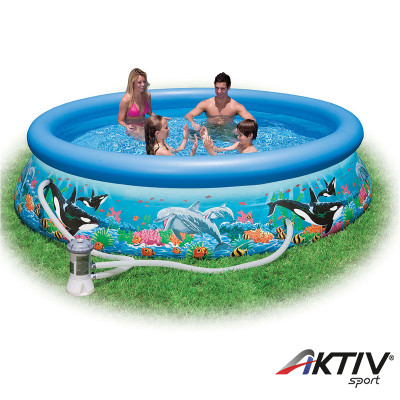 Medence Intex delfin mintás 305x76 cm