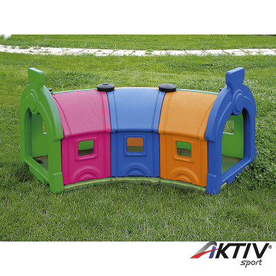 Kültéri vonat mászóalagút 3 részes