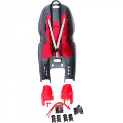 Kerékpáros gyerekülés Polisport sötétszürke-piros Sportszer Polisport