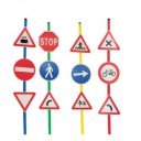 Kresz tábla szett A