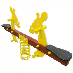 Kétüléses rugós mérleghinta figurás felépítménnyel Játszótéri eszközök Haász