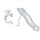 Hullámcsúszda 2,9 m sárga